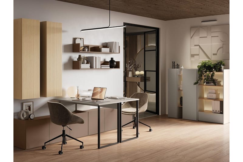 Sigmana Möbelset För Vardagsrum - Ljusgrå/Brun/Beige - Förvaring - Förvaringsmöbler - Möbelset för vardagsrum