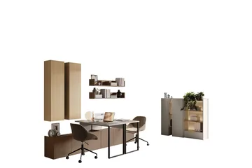 Sigmana Möbelset För Vardagsrum - Ljusgrå/Brun/Beige - Förvaring - Förvaringsmöbler - Möbelset för vardagsrum