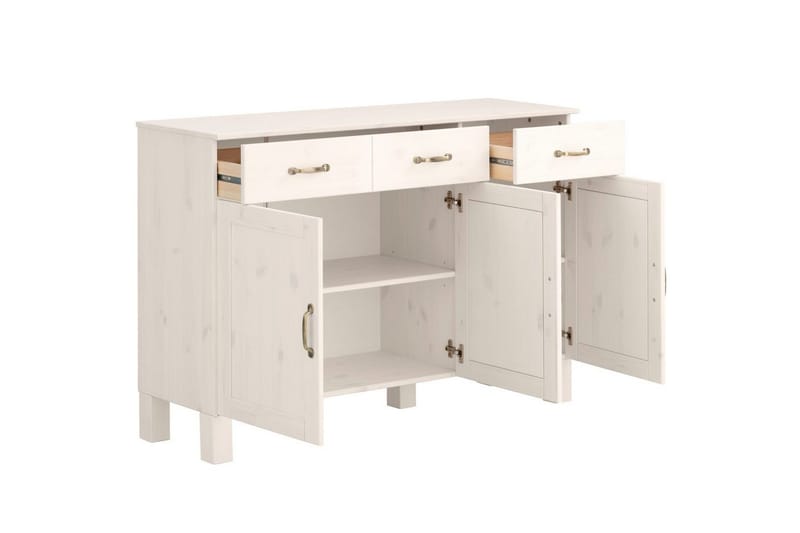 Skänk Alby 125x38x85 cm, Vit - 125x38x85 cm, Vit - Förvaring - Förvaringsmöbler - Sideboard & skänk