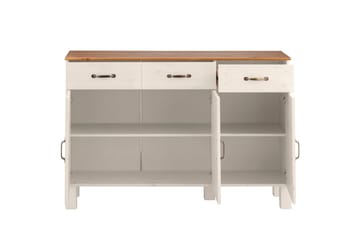 Skänk Alby 125x38x85 cm, Vit/Honung - 125x38x85 cm, Vit/Honung - Förvaring - Förvaringsmöbler - Sideboard & skänk
