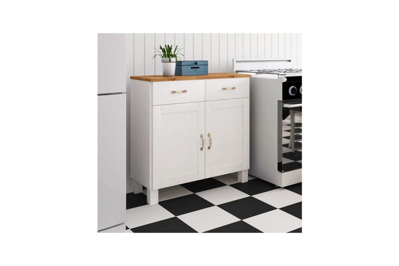 Skänk Alby 85x38x85 cm, Vit/Honung - 85x38x85 cm, Vit/Honung - Förvaring - Förvaringsmöbler - Sideboard & skänk