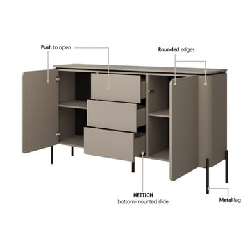 Skänk Bello 2 dörrar med 3 lådor - Förvaring - Förvaringsmöbler - Sideboard & skänk