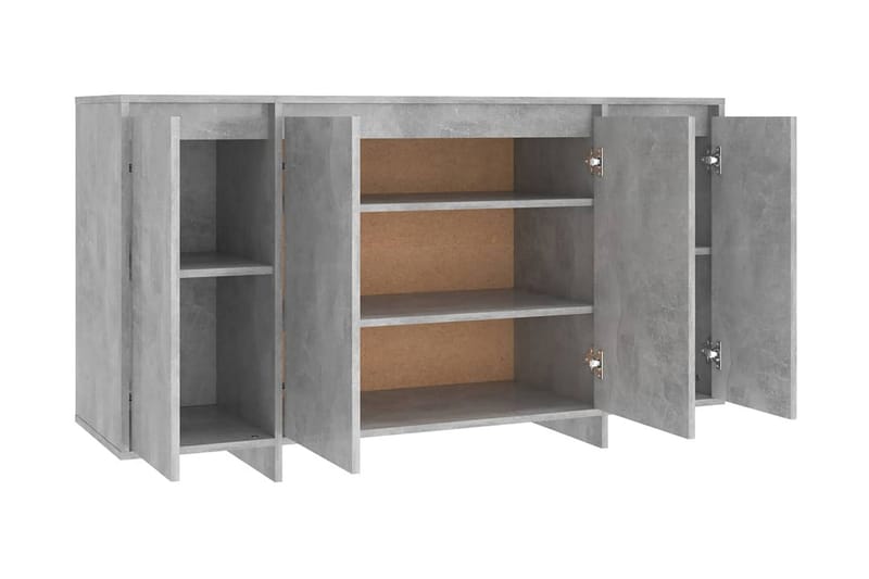 Skänk betonggrå 135x41x75 cm spånskiva - Betonggrå - Sideboard & skänk