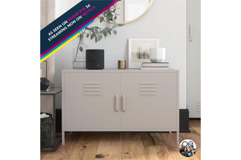 Skänk Bradford 100x40 cm Ljusgrå - Dorel Home - Förvaring - Förvaringsmöbler - Sideboard & skänk