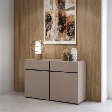 Skänk Cross 2 dörrar med 2 lådor - Congo - Svart - Förvaring - Förvaringsmöbler - Sideboard & skänk