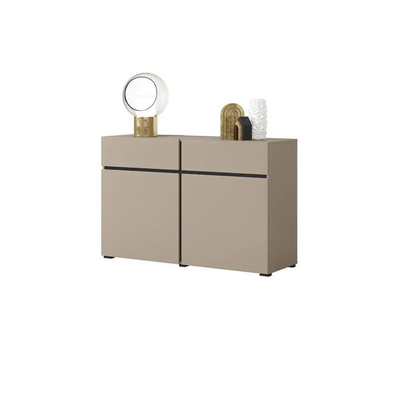 Skänk Cross 2 dörrar med 2 lådor - Congo - Svart - Förvaring - Förvaringsmöbler - Sideboard & skänk