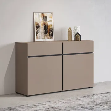 Skänk Cross 2 dörrar med 2 lådor - Congo - Svart - Förvaring - Förvaringsmöbler - Sideboard & skänk