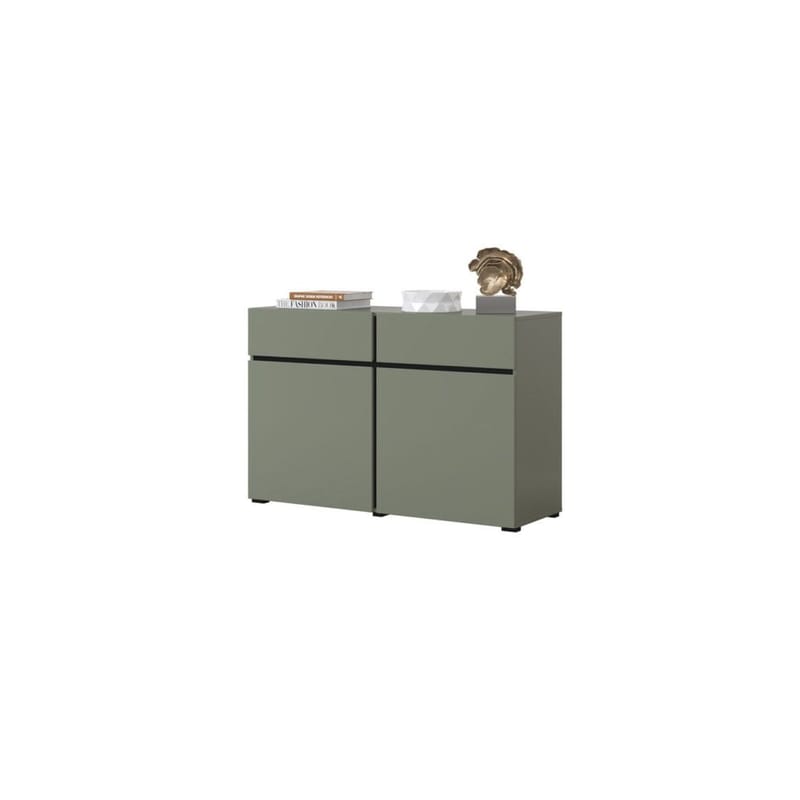 Skänk Cross 2 dörrar med 2 lådor - Grön - Svart - Förvaring - Förvaringsmöbler - Sideboard & skänk