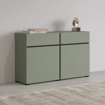 Skänk Cross 2 dörrar med 2 lådor - Grön - Svart - Förvaring - Förvaringsmöbler - Sideboard & skänk