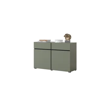 Skänk Cross 2 dörrar med 2 lådor - Grön - Svart - Förvaring - Förvaringsmöbler - Sideboard & skänk