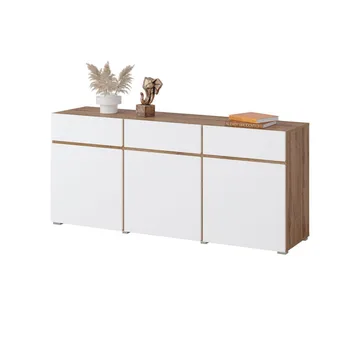 Skänk Cross 3 dörrar med 3 lådor - Vit - Förvaring - Förvaringsmöbler - Sideboard & skänk