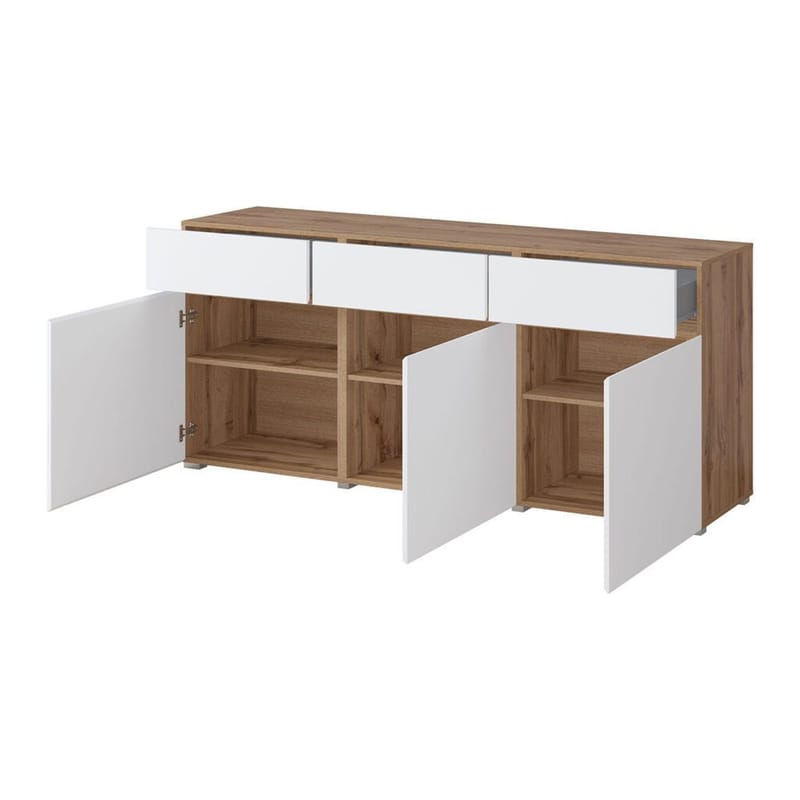 Skänk Cross 3 dörrar med 3 lådor - Vit - Förvaring - Förvaringsmöbler - Sideboard & skänk