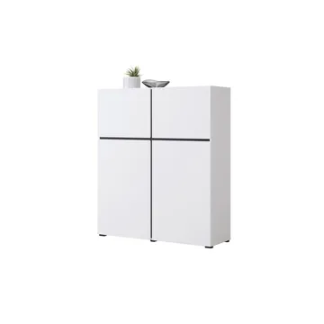 Skänk Cross 4 dörrar - Vit - Svart - Förvaring - Förvaringsmöbler - Sideboard & skänk