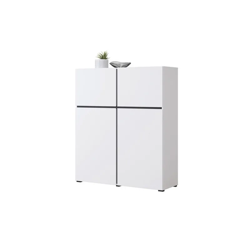 Skänk Cross 4 dörrar - Vit - Svart - Förvaring - Förvaringsmöbler - Sideboard & skänk