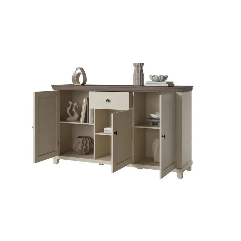 Skänk Evora 3 dörrar 1 låda - Ljus Beige - Förvaring - Förvaringsmöbler - Sideboard & skänk