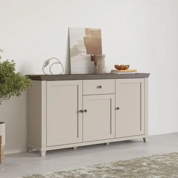 Skänk Evora 3 dörrar 1 låda - Ljus Beige - Förvaring - Förvaringsmöbler - Sideboard & skänk