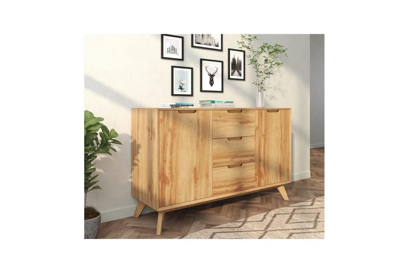 Skänk Ezra 120x40x75 cm, Wotan-ek - 120x40x75 cm, Wotan-ek - Förvaring - Förvaringsmöbler - Sideboard & skänk
