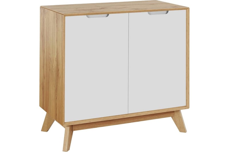 Skänk Ezra 80x40x75 cm, Wotan-ek/Vit, 80x40x75 cm, Wotan-ek/Vit