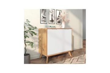 Skänk Ezra 80x40x75 cm, Wotan-ek/Vit - 80x40x75 cm, Wotan-ek/Vit - Förvaring - Förvaringsmöbler - Sideboard & skänk