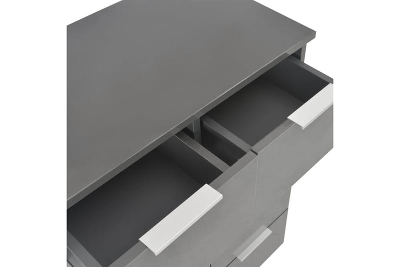 Skänk högglans grå 60x35x80 cm spånskiva - Grå - Sideboard & skänk