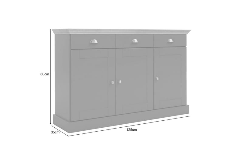 Skänk Motala Antracit/Ek - Antracit/Ek - Förvaring - Förvaringsmöbler - Sideboard & skänk