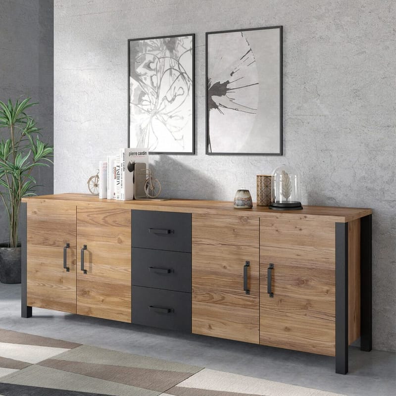 Skänk Olin 4 Dörrar med 3 Lådor - Förvaring - Förvaringsmöbler - Sideboard & skänk