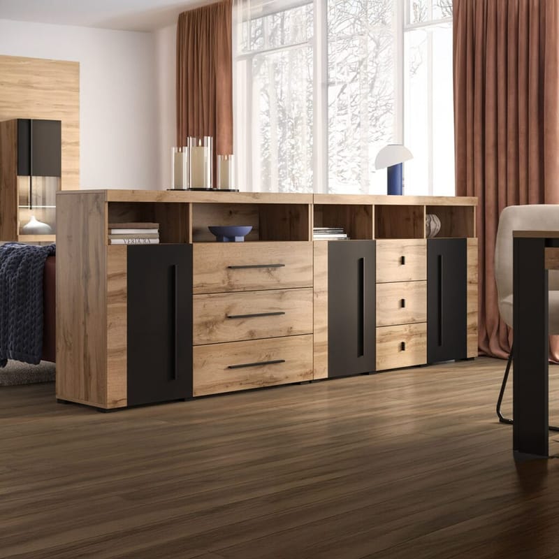 Skänk Roger 1 Dörr med 3 Lådor - Wotan Ek - Förvaring - Förvaringsmöbler - Sideboard & skänk