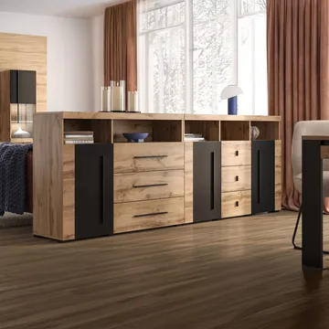 Skänk Roger 1 Dörr med 3 Lådor - Wotan Ek - Förvaring - Förvaringsmöbler - Sideboard & skänk