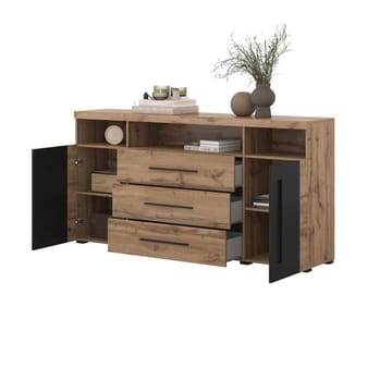 Skänk Roger 2 Dörrar med 3 Lådor - Wotan Ek, 182 cm - Förvaring - Förvaringsmöbler - Sideboard & skänk
