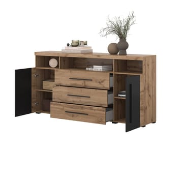 Skänk Roger 2 Dörrar med 3 Lådor - Wotan Ek, 182 cm - Förvaring - Förvaringsmöbler - Sideboard & skänk