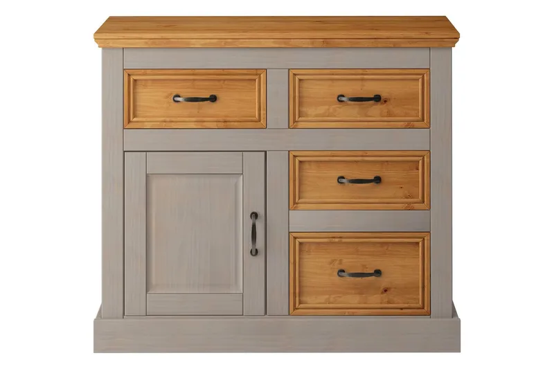 Skänk Selma 100x38x87 cm, Grå/Fläck/Vax - 100x38x87 cm, Grå/Fläck/Vax - Förvaring - Förvaringsmöbler - Sideboard & skänk