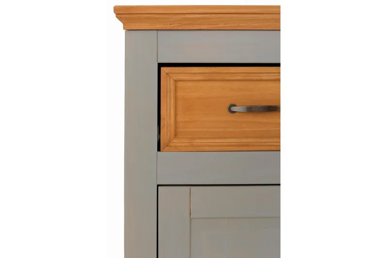 Skänk Selma 100x38x87 cm, Grå/Fläck/Vax - 100x38x87 cm, Grå/Fläck/Vax - Förvaring - Förvaringsmöbler - Sideboard & skänk