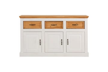 Skänk Selma 145x38x87 cm, Vit/Fläck/Vax - 145x38x87 cm, Vit/Fläck/Vax - Förvaring - Förvaringsmöbler - Sideboard & skänk