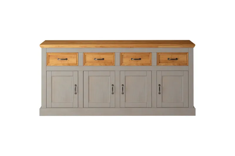 Skänk Selma 190x38x87, Grå/Fläck/Vax - 190x38x87, Grå/Fläck/Vax - Förvaring - Förvaringsmöbler - Sideboard & skänk
