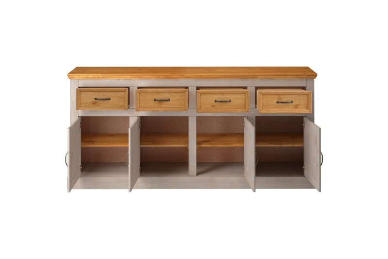 Skänk Selma 190x38x87, Grå/Fläck/Vax - 190x38x87, Grå/Fläck/Vax - Förvaring - Förvaringsmöbler - Sideboard & skänk