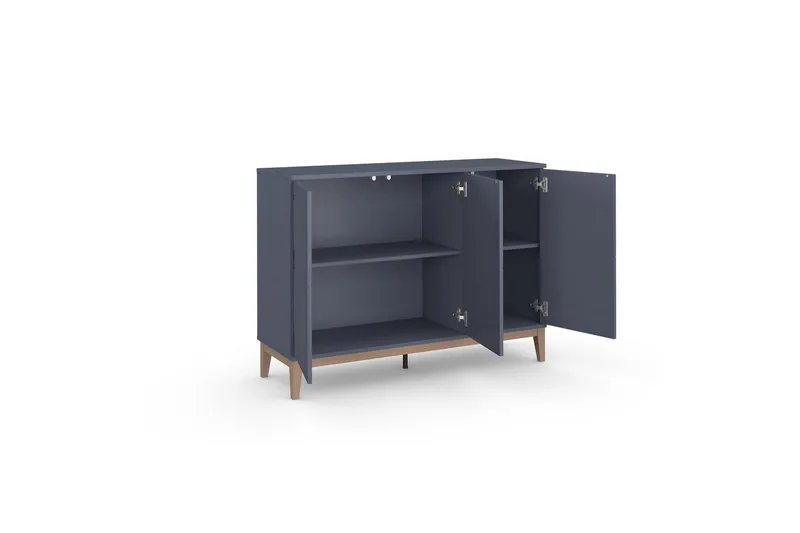 Skänk Pelle 120x41x85 cm, Grå/Wotan Ek - 120x41x85 cm, Grå/Wotan Ek - Förvaring - Förvaringsmöbler - Sideboard & skänk