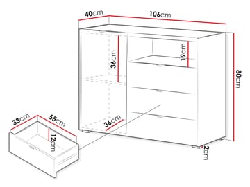 Sovren Byrå 106 cm - Brun - Förvaring - Förvaringsmöbler - Byrå