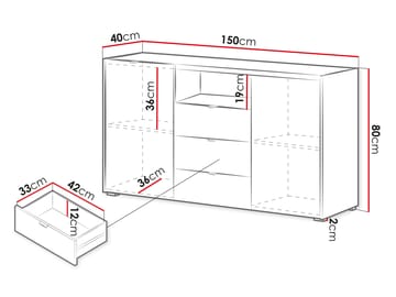 Sovren Byrå 150 cm - Brun - Förvaring - Förvaringsmöbler - Byrå