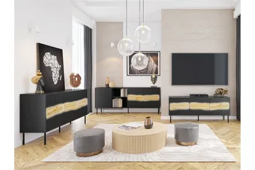 Stintino Möbelset För Vardagsrum - Beige/Brun - F örvaring - Förvaringsmöbler - Möbelset för vardagsrum