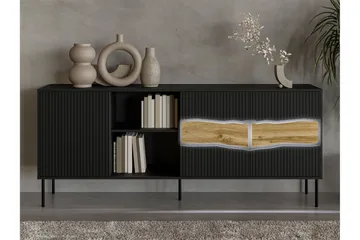 Stintino Skänk 190x40 cm - Svart/Brun - Förvaring - Förvaringsmöbler - Sideboard & skänk