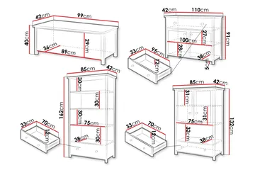 Storys Möbelset För Vardagsrum - Brun - Förvaring - Förvaringsmöbler - Möbelset för vardagsrum