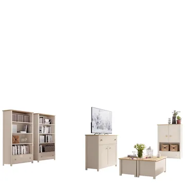 Storys Möbelset Vardagsrum - Beige, ek - Förvaring - Förvaringsmöbler - Möbelset för vardagsrum