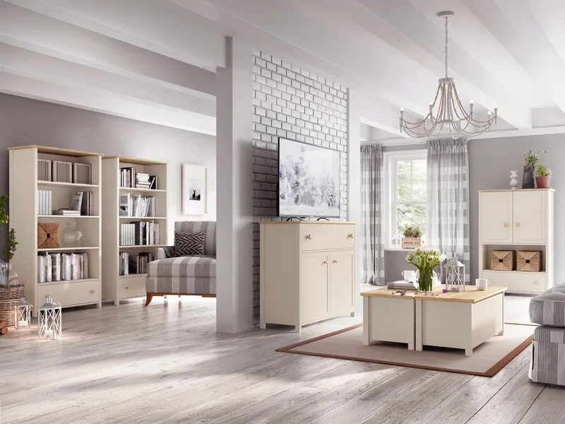 Storys Möbelset Vardagsrum - Beige, ek - Förvaring - Förvaringsmöbler - Möbelset för vardagsrum