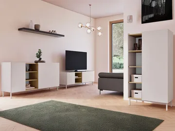 Tavrin Möbelset För Vardagsrum - Beige - Förvaring - Förvaringsmöbler - Möbelset för vardagsrum