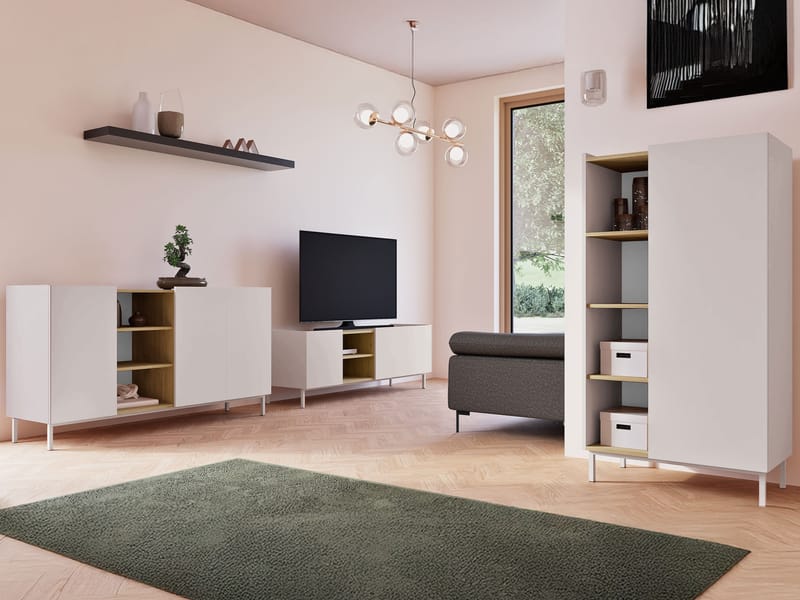 Tavrin Möbelset För Vardagsrum - Beige - Förvaring - Förvaringsmöbler - Möbelset för vardagsrum