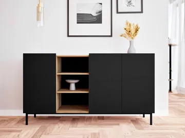 Tavrin Skänk 153x44 cm - Svart - Förvaring - Förvaringsmöbler - Sideboard & skänk