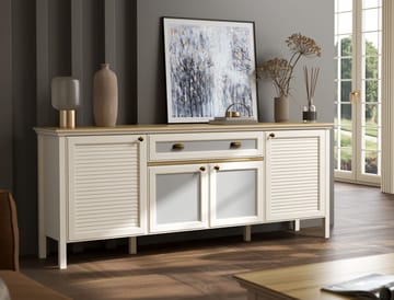 Tenora Konsolbord 202 cm - Crème, ek, grå - Förvaring - Förvaringsmöbler - Sideboard & skänk