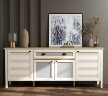 Tenora Konsolbord 202 cm - Crème, ek, grå - Förvaring - Förvaringsmöbler - Sideboard & skänk