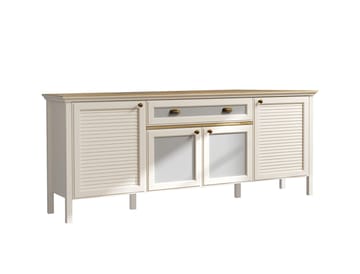 Tenora Konsolbord 202 cm - Crème, ek, grå - Förvaring - Förvaringsmöbler - Sideboard & skänk