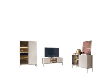 Tenorio Möbelset För Vardagsrum - Beige - Förvaring - Förvaringsmöbler - Möbelset för vardagsrum